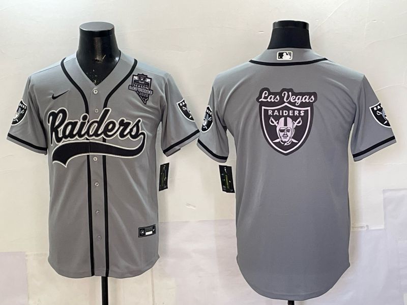 Men 2025 Oakland Raiders Blank Grey 3th generation Joint Name Nike Limited NFL Jersey style 072->oakland raiders->NFL Jersey
